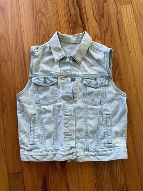 GAP Light Blue Denim Vest Jacket
